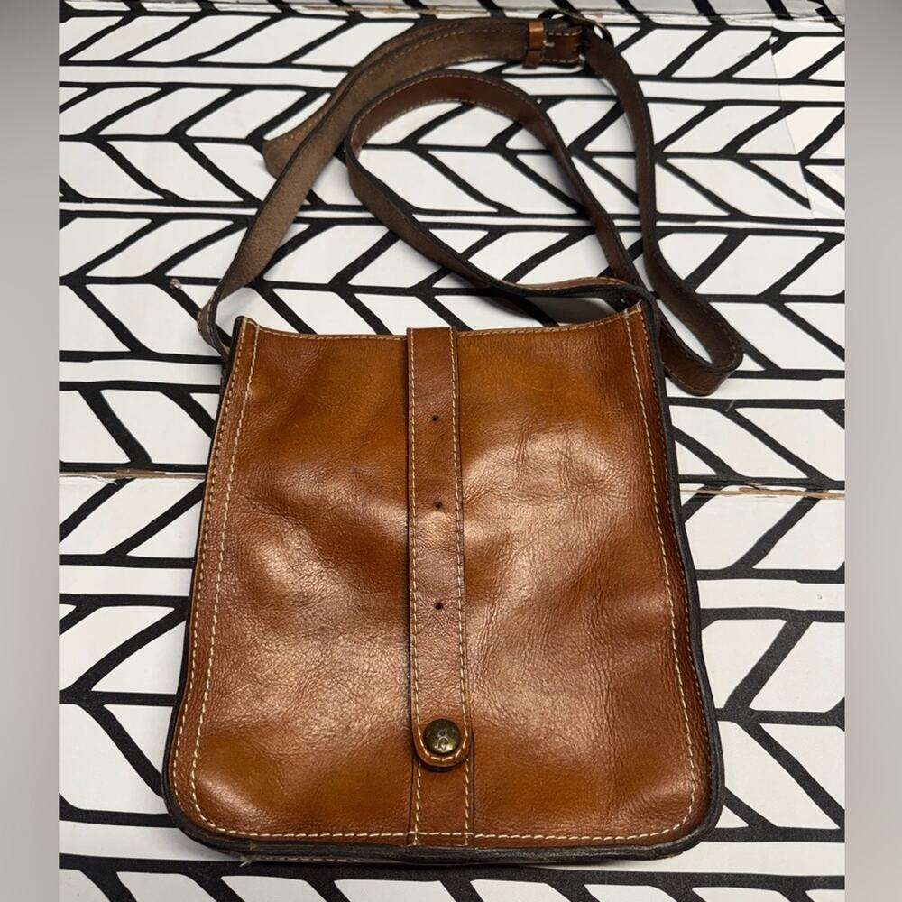 Patricia Nash Venezia Brown Leather Crossbody Bag